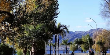 Costanera de Villa Carlos Paz en invierno.