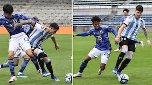 Rodrigo Villagra y Bruno Zapelli fueron titulares en la Selección Argentina Sub 23 de Argentina en un amistoso ante Japón
