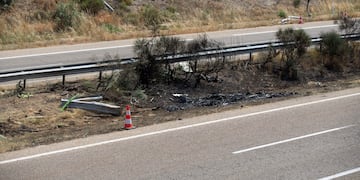 Las imágenes del lugar del accidente de Diogo Jota (AP)