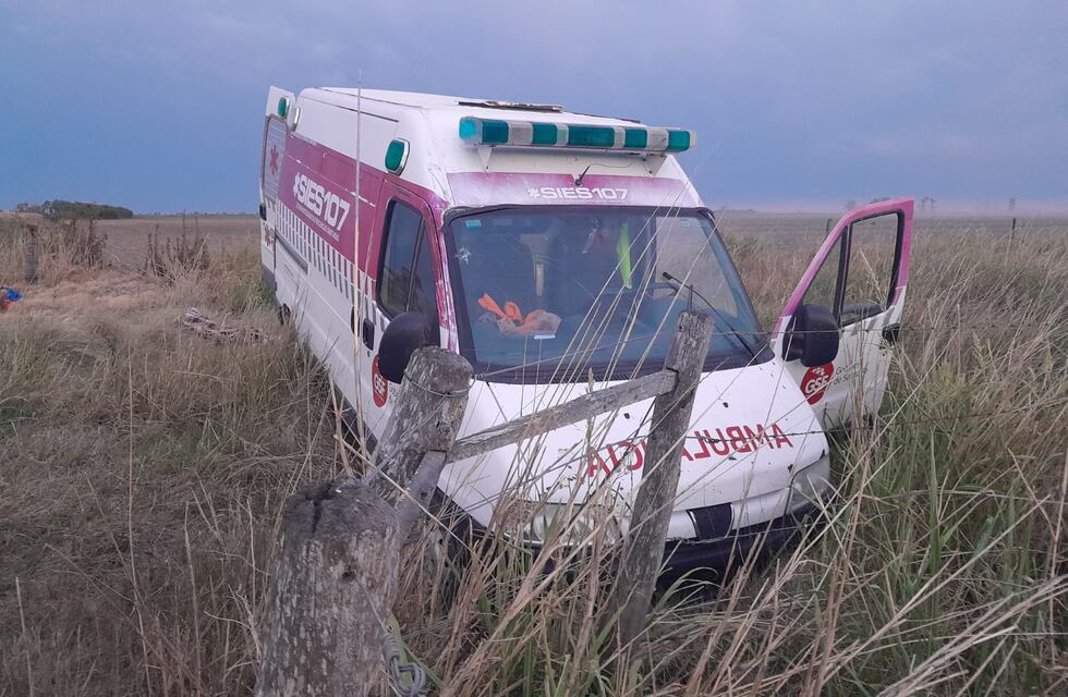 Insólito: un médico borracho robó una ambulancia, la chocó en un campo e intentó huir