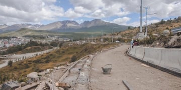 A buen ritmo continúa la construcción de la bicisenda en Ushuaia