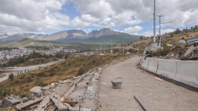 A buen ritmo continúa la construcción de la bicisenda en Ushuaia