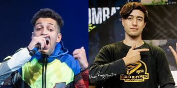 Mecha y Larrix, los créditos cordobeses de la final 2021 de la Red Bull Batalla. (Red Bull e Instagram @larrix_lucas)