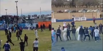 Un problema en la custodia permitió que ambas hinchadas se encuentren en el campo
