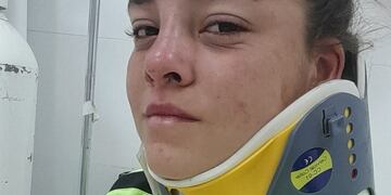 Érica Núñez, árbitra de fútbol agredida en un partido de la Liga de Punilla. (Gentileza Érica Núñez)