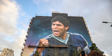 Mural de Diego Maradona.