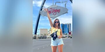 Florencia Brena recién llegada desde Chigado para disfrutar de Las Vegas.