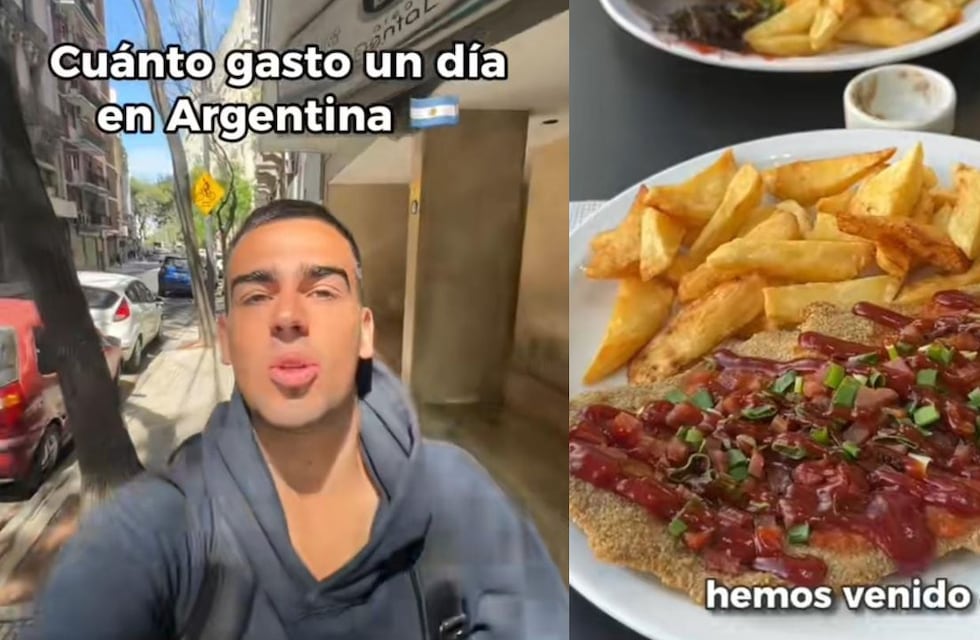 Un turista español mostró en TikTok la cifra que gasta en un día por Argentina