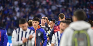 Festejo del Talleres de Javier Gandolfi, por un triunfazo sobre Argentinos Juniors (Ramiro Pereyra / La Voz)