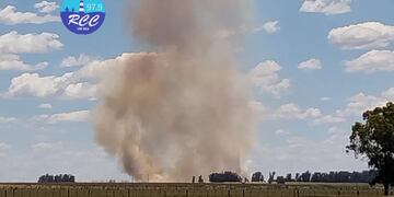 Incendio en un campo cercano a Lin Calel