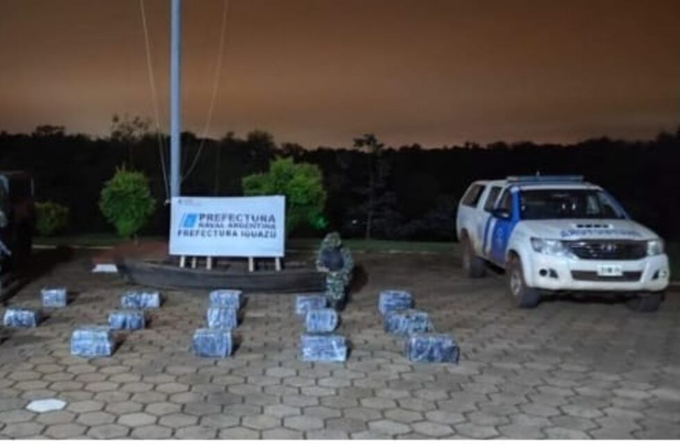 Prefectura secuestró más de 400 kilos de marihuana en Puerto Iguazú y Santa Ana