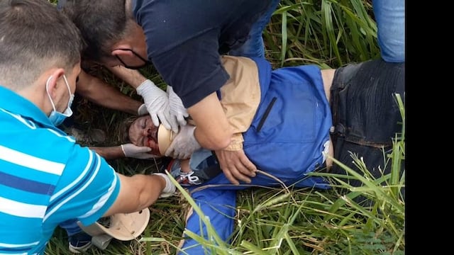 San Vicente: un motociclista perdió el control y desbarrancó. Policía de Misiones
