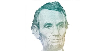 Dólar blue hoy en Córdoba: Abraham Lincoln, en el billete de 5 dólares.