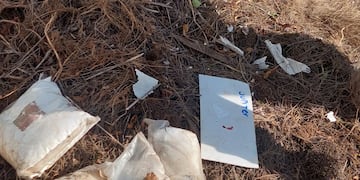 La sustancia encontrada en el cementerio. (Gentileza)