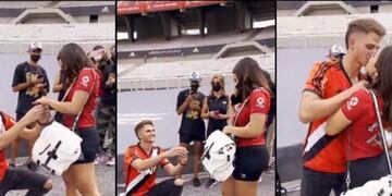 La propuesta se dio en medio de una visita guiada al Estadio Monumental.