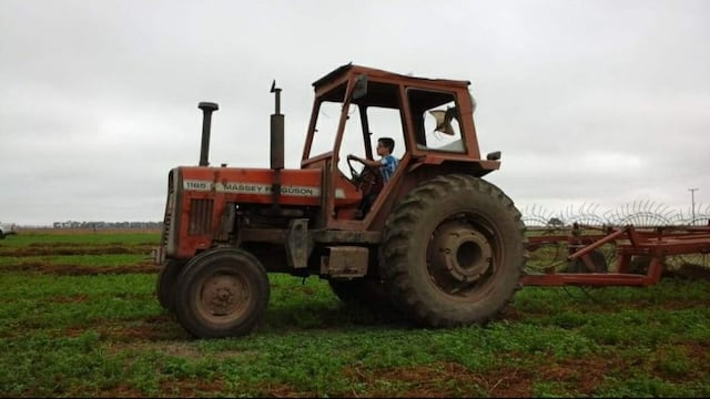 Uno de los tractores robados en Arroyito