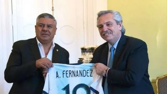 Chiqui Tapia y Alberto Fernández.