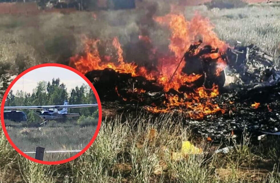 Tragedia aérea: se estrelló una avioneta en Neuquén y murieron dos tripulantes