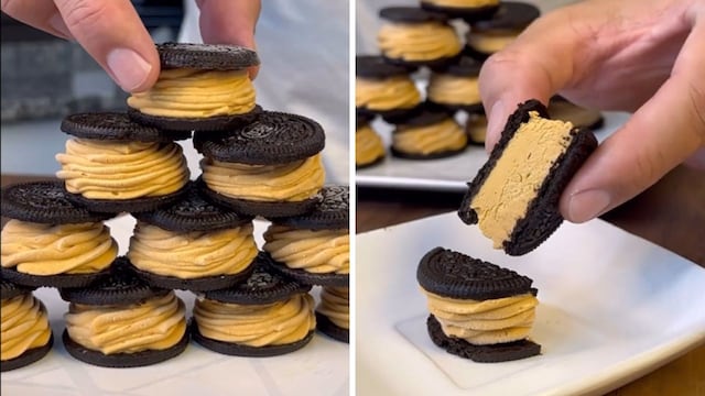 Receta de alfajores helados de Oreo y dulce de leche: sin horno y en pocos minutos