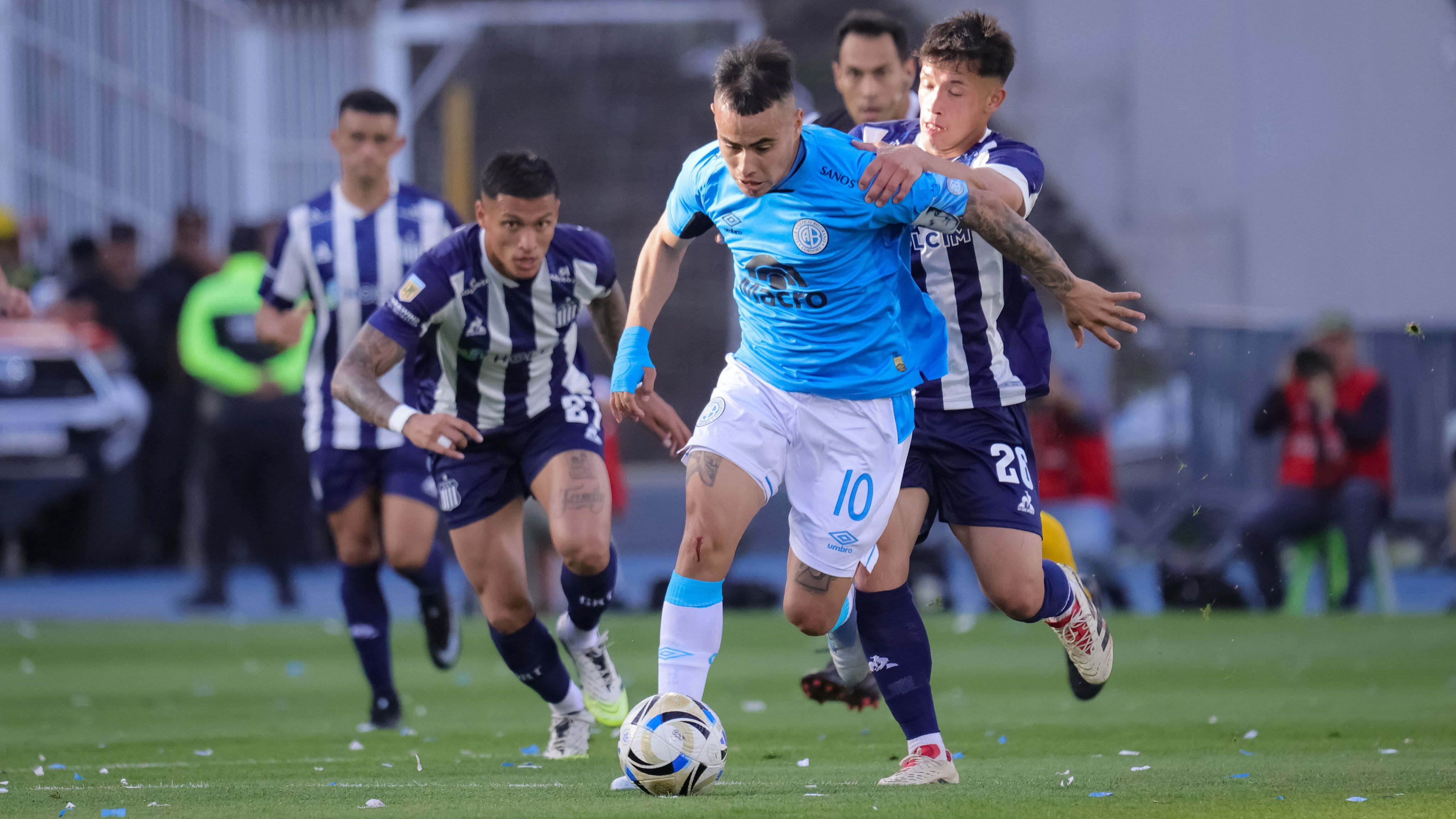 Talleres ante Belgrano, en el clásico de la fecha 11. (Prensa Belgrano).