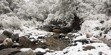 Invierno se despide con una sorpresiva nevada en la Villa de Merlo en San Luis