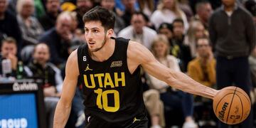 Leandro Bolmaro suma poco minutos en la temporada con Utah Jazz pero este miércoles por la noche volvió a jugar. (leandro_bolmaro)