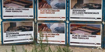 Alguno de los carteles que aparecieron en la vía pública en algunos lugares de la ciudad de Mendoza. Gentileza Héctor Ghiretti
