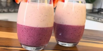 Cómo hacer este batido bicolor.