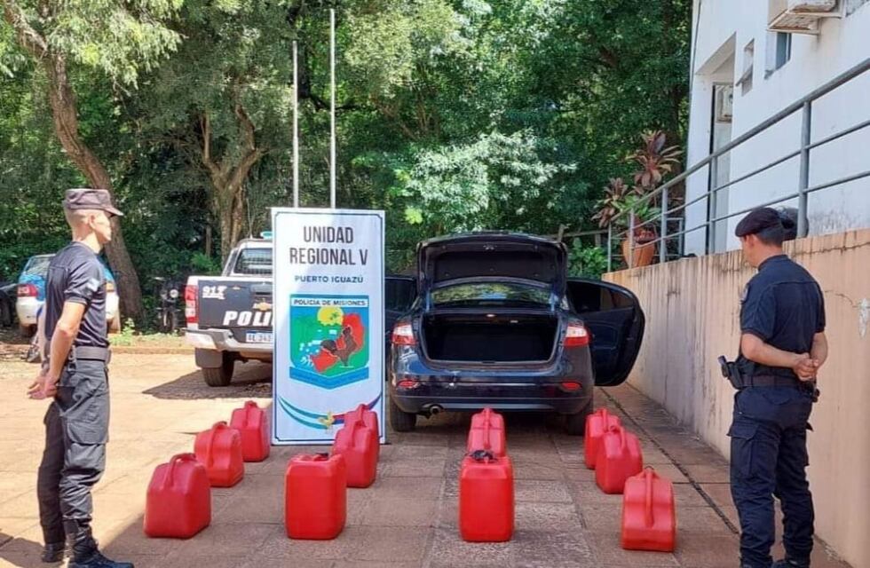 Secuestran 300 litros de combustible de contrabando en Puerto Iguazú