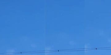 Vecinos filmaron un objeto volador extraño.