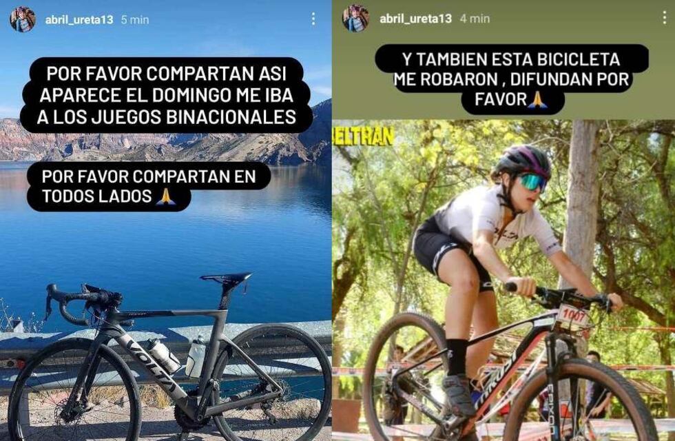 Deportista sanrafaelina ruega en las redes sociales que le devuelvan las bicicletas que le robaron