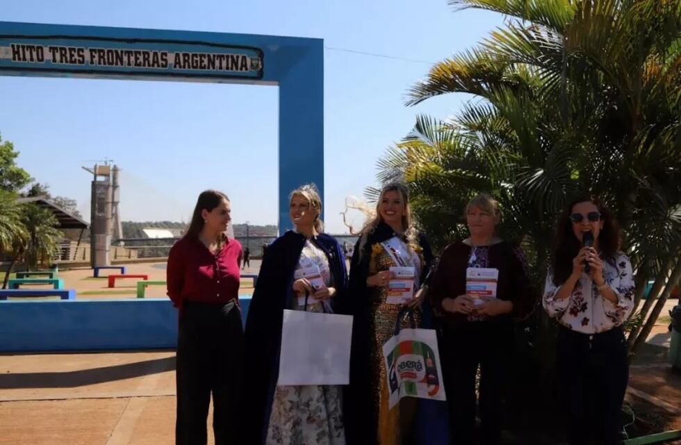 Puerto Iguazú: promocionaron la 42º edición de la Fiesta Nacional del Inmigrante en el Hito Tres Fronteras