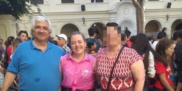 Rafael, padre y asesino de Milagros Bottone, que está a su lado.