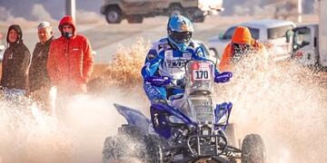 El bonaerense Manu Andújar estaba tercero en la general del Dakar 2022.