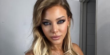 Look total white y mucha piel: Evangelina Anderson apostó por un corset mega ajustado con brillos y marcó tendencia