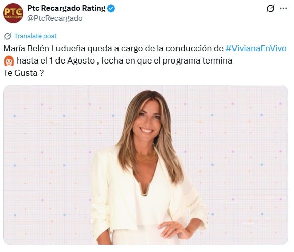 Belén Ludueña reemplazaría a Viviana Canosa en El Trece.
