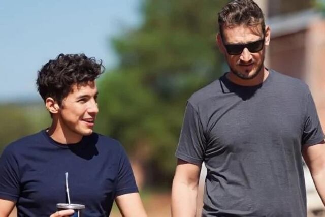 Pedro Puerta con Germán Kiczka, condenado por tenencia de material de abuso sexual infantil.