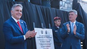 Llaryora y Passerini en Villa El Libertador. (Foto: Gobierno de Córdoba)