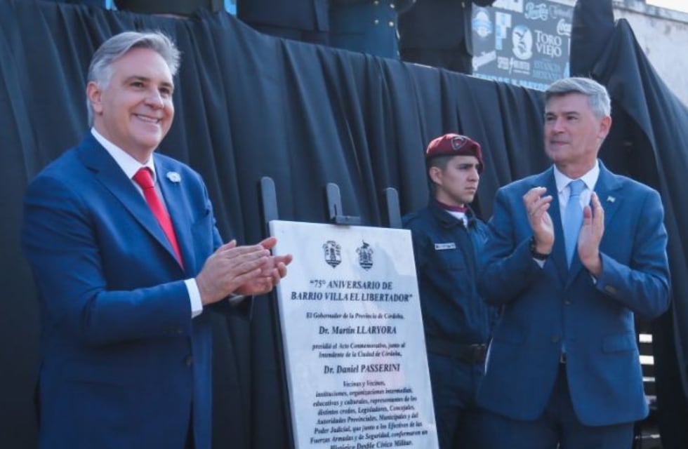 El barrio Villa El Libertador cumplió 75 años: Llaryora y Passerini participaron del acto