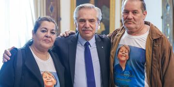 Alberto Fernández se reunió con los abuelos de Lucio Dupuy.