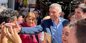 Mauricio Macri, de campaña.
