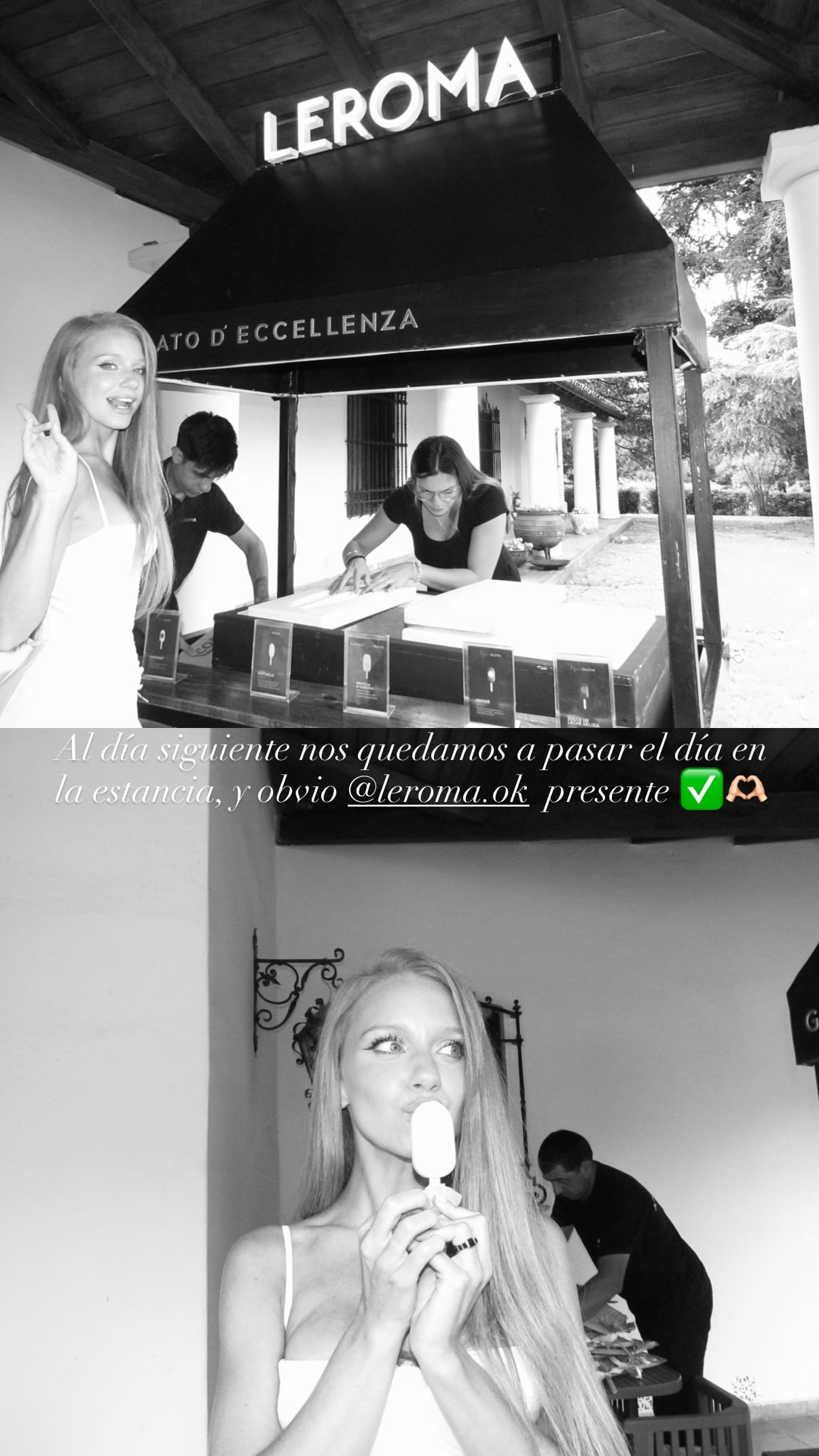 Rocío Pardo destacó el helado de Leroma.