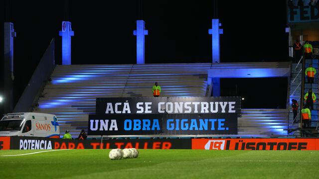 La ampliación de la tribuna Cuellar ya fue completada. Doña Rosa vendió su casa, para que otra sea más Gigante (Prensa Belgrano).