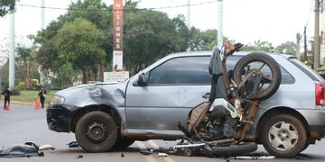 Giró en “u” y causó un accidente de tránsito en Posadas.