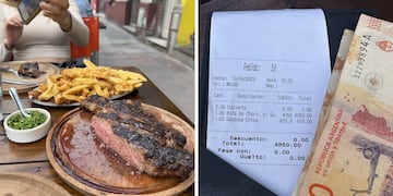 Fue a comer a una parrilla en Villa Crespo, le llegó la cuenta y se sorprendió por el precio.