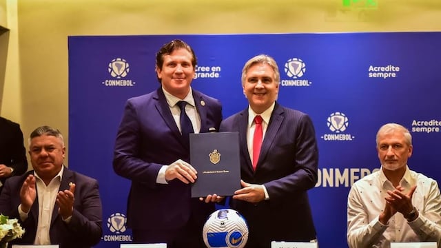 Martín Llaryora, anfitrión con Córdoba de la final de Copa Sudamericana. (Prensa Municipalidad).
