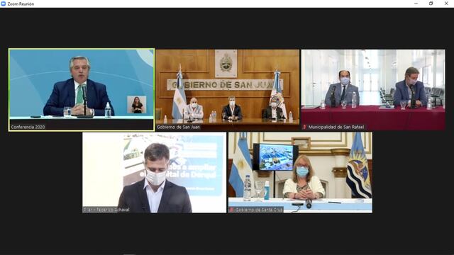 El presidente Aníbal Fernández realizó el anuncio de ampliación de obras para el sistema de salud en una reunión virtual.