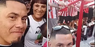 A casi un mes de su muerte, el papá de Kim fue a un partido de Estudiantes en La Plata