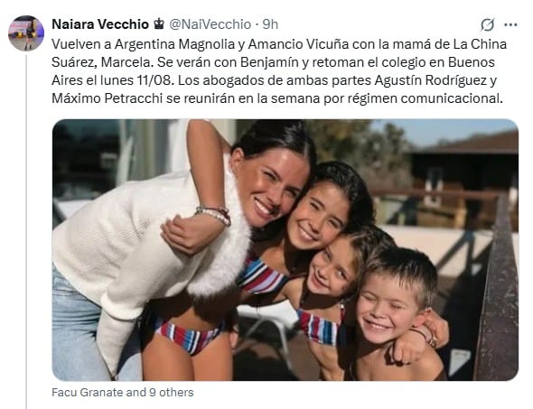 Los hijos de la China regresan a la Argentina