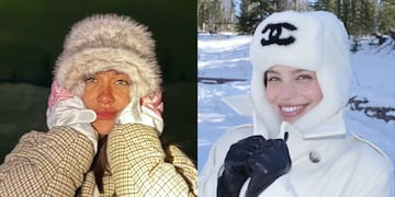 ¿Se copió de María Becerra? Emilia Mernes compartió fotos de sus vacaciones con Duki en la nieve y estalló la polémica